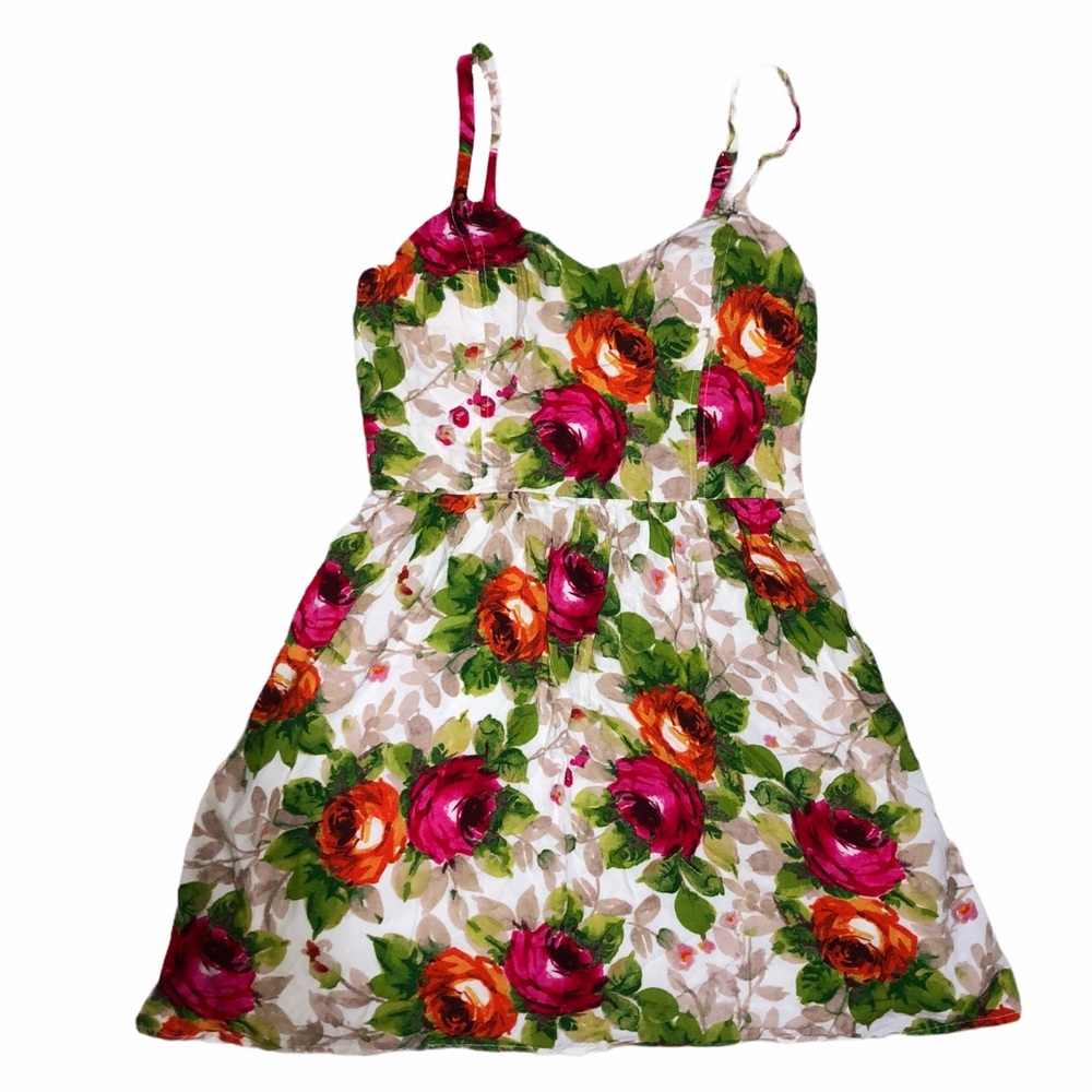 Mustard Seed Floral Spaghetti Strap Dress